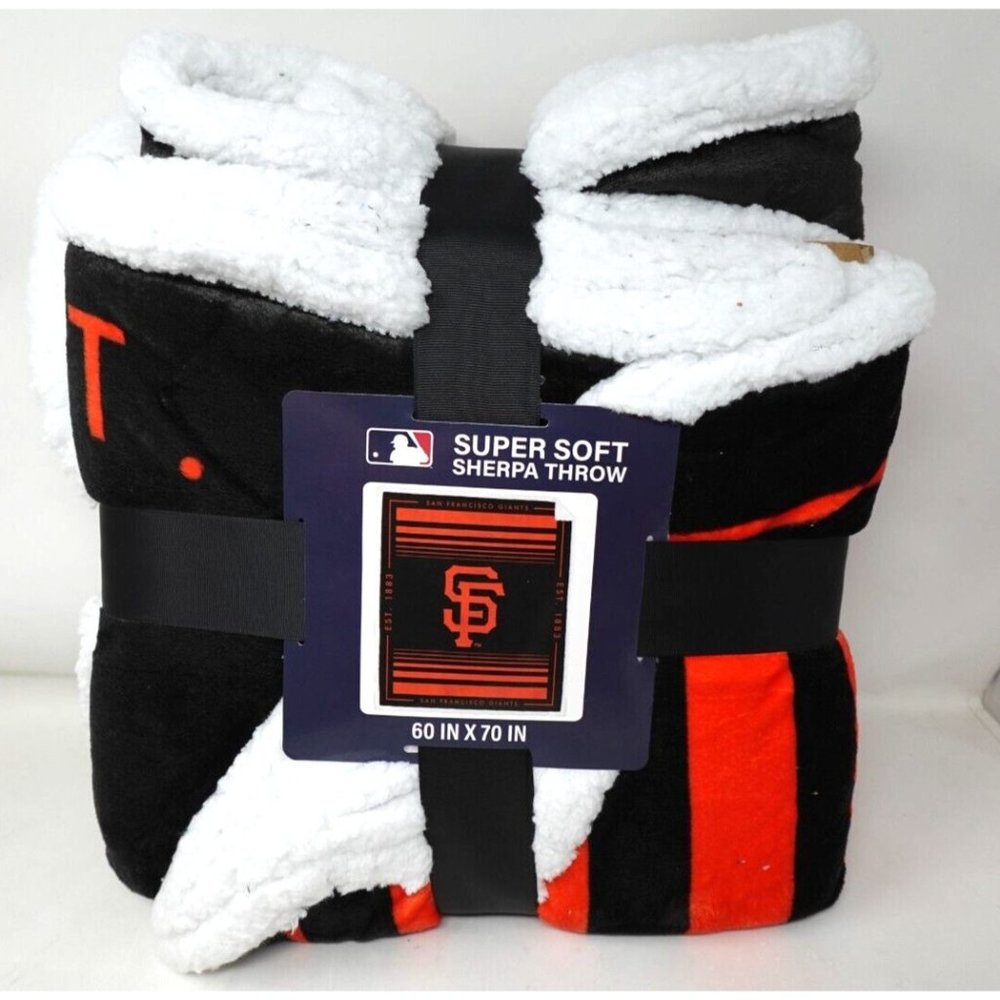 San Francisco Giants MLB Super Soft Sherpa Throw Blanket 60"x70"
